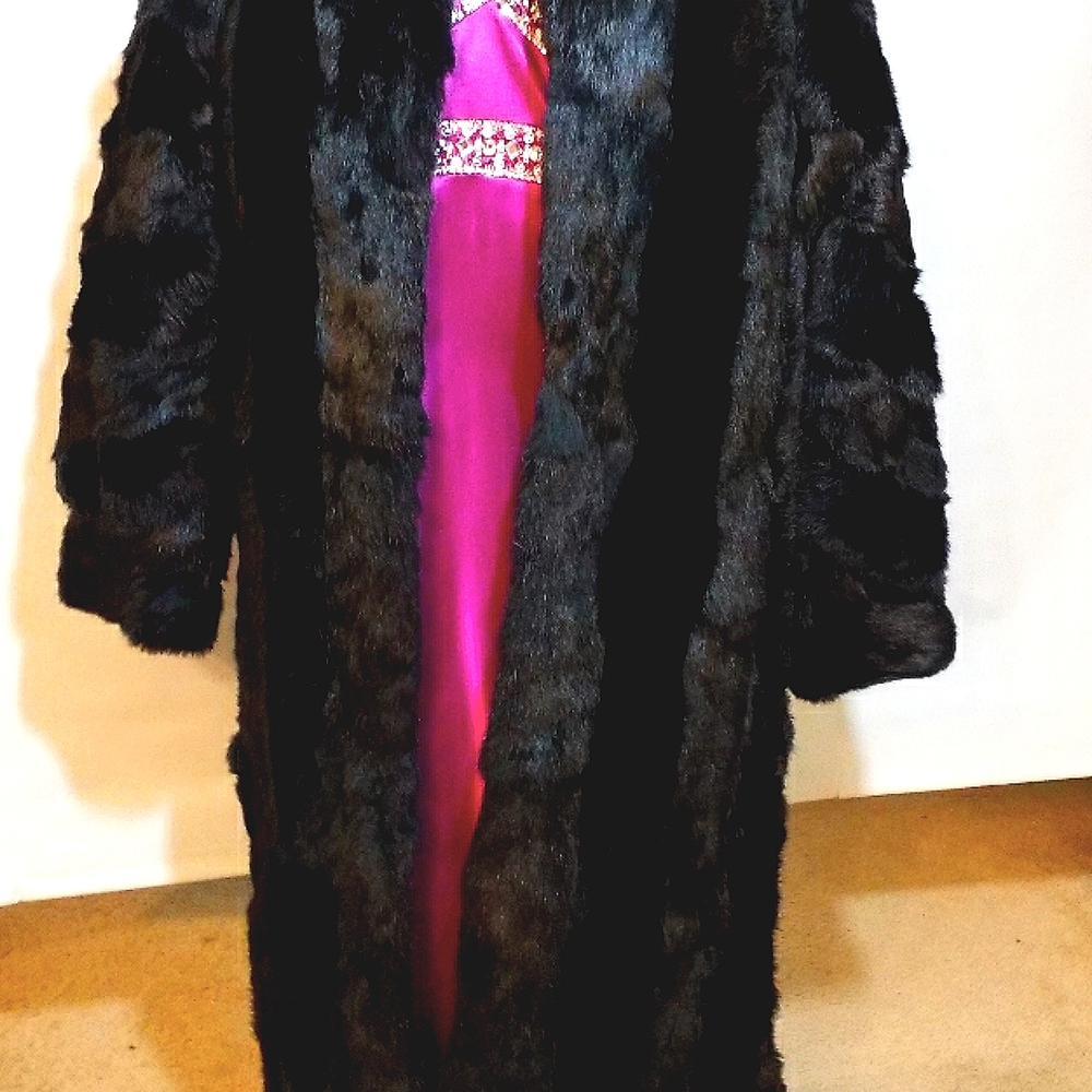 Full Length Rabbit Fur Coat